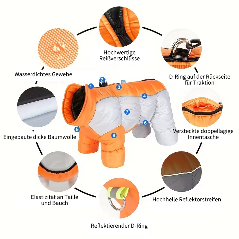 Reflektierender Baumwollmantel