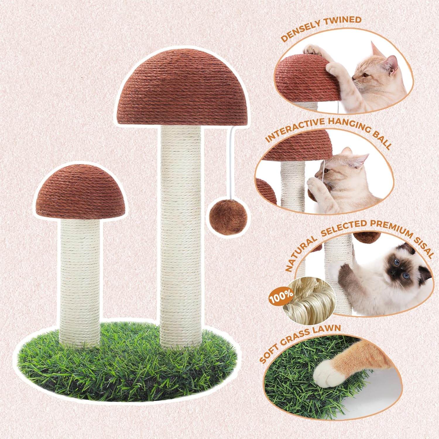 Pilzförmiger Katzenkratzbaum