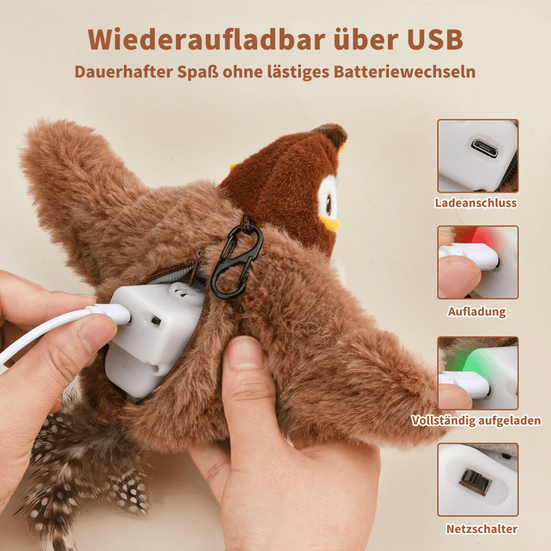 Katzenspielzeug „Flappendes Vogel“