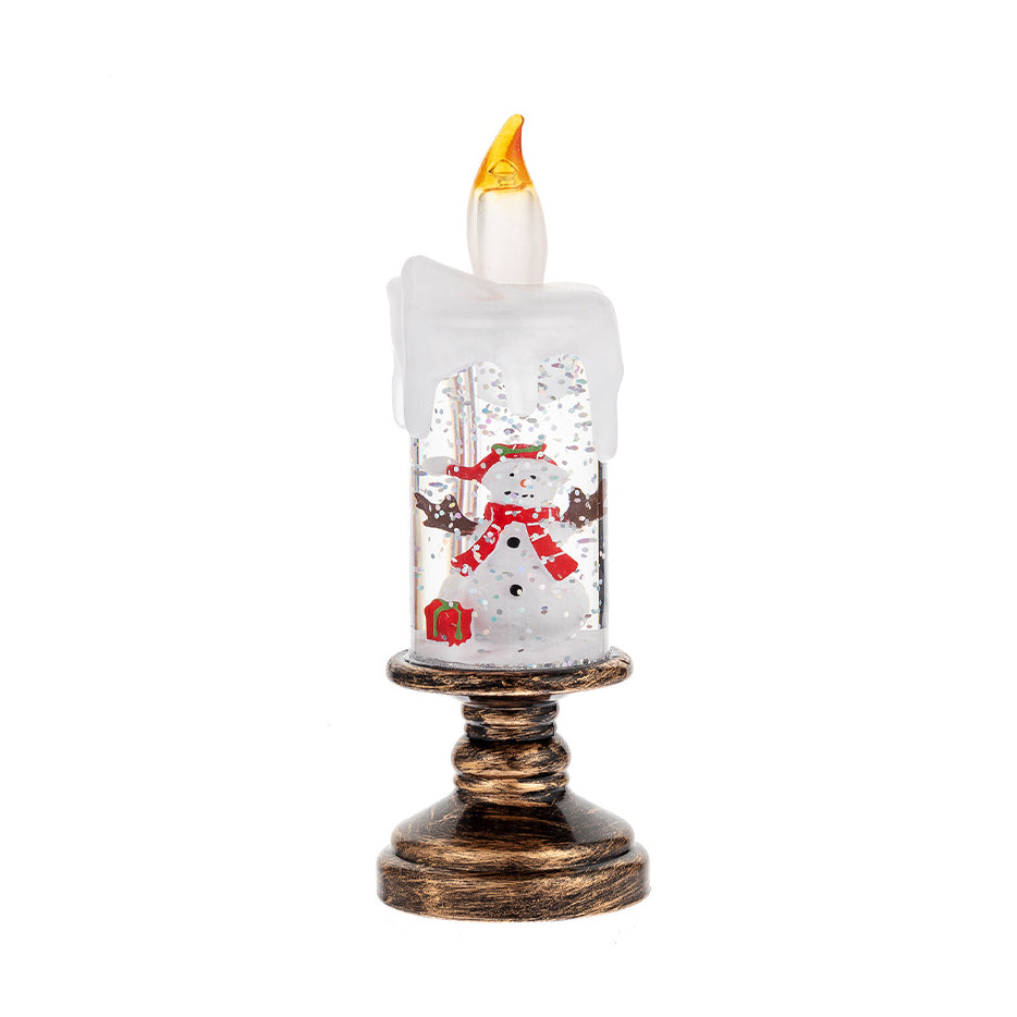 LED-Kerze „Glitter Schneemann“