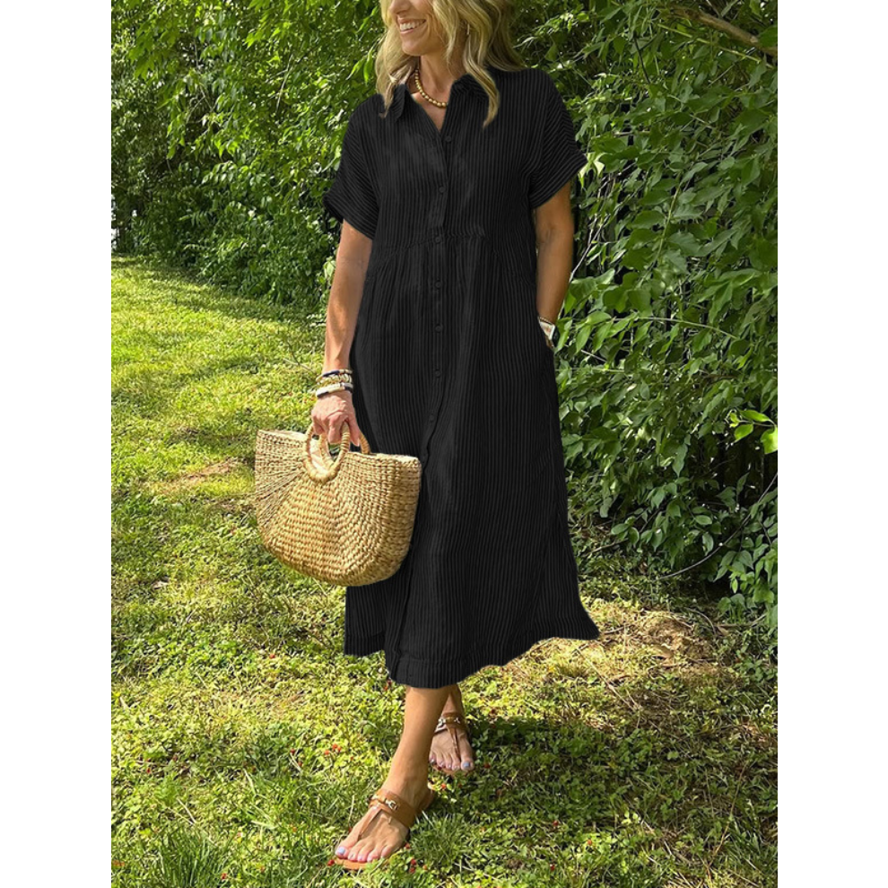 Gestreiftes Hemdblusenkleid