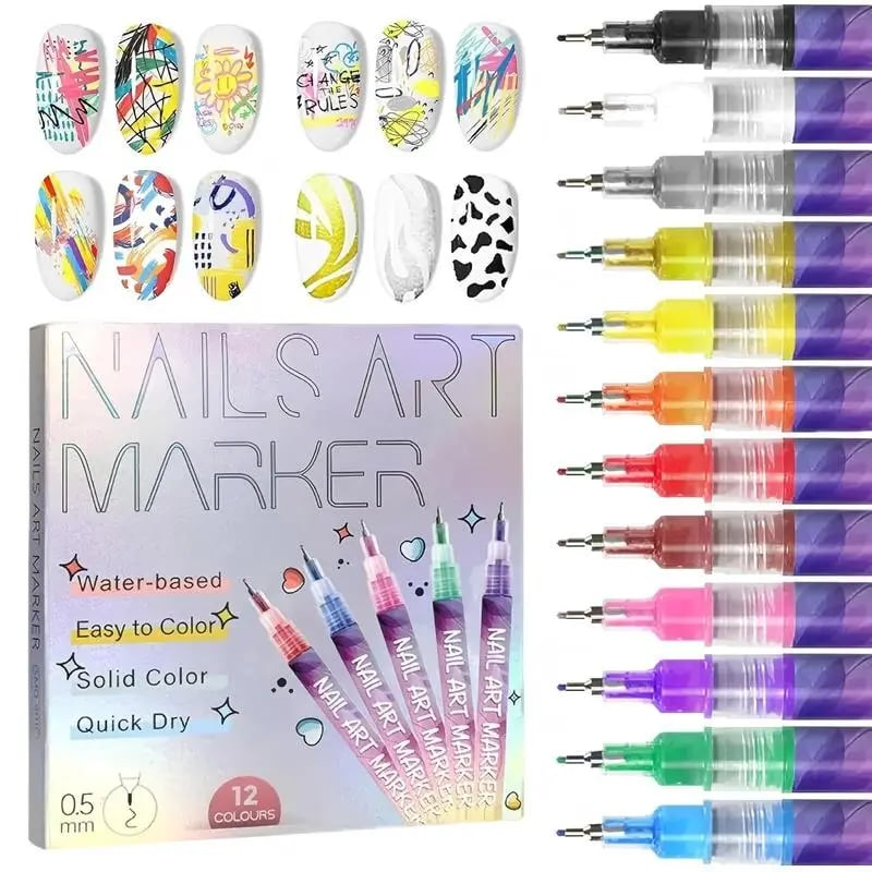 Nailart-Stiftset in 12 Farben