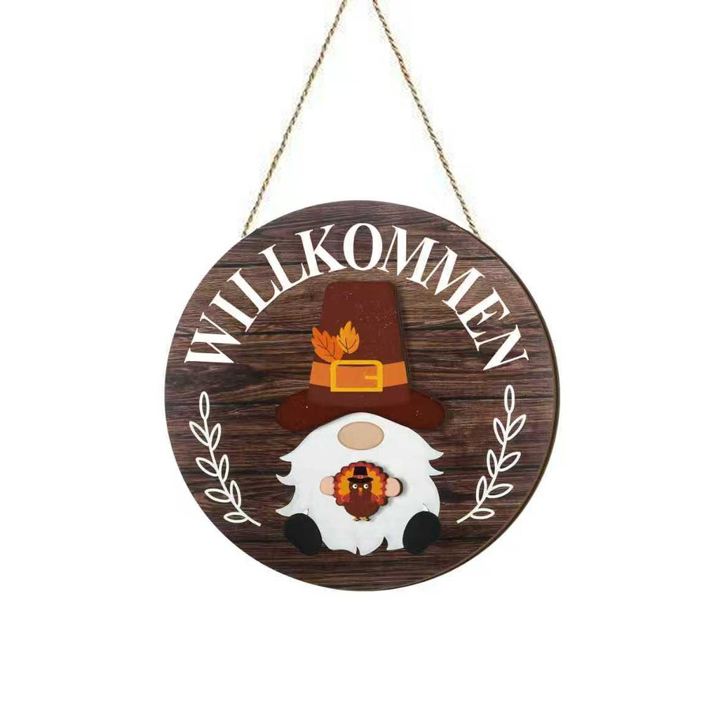 Austauschbares Holz-Willkommensschild